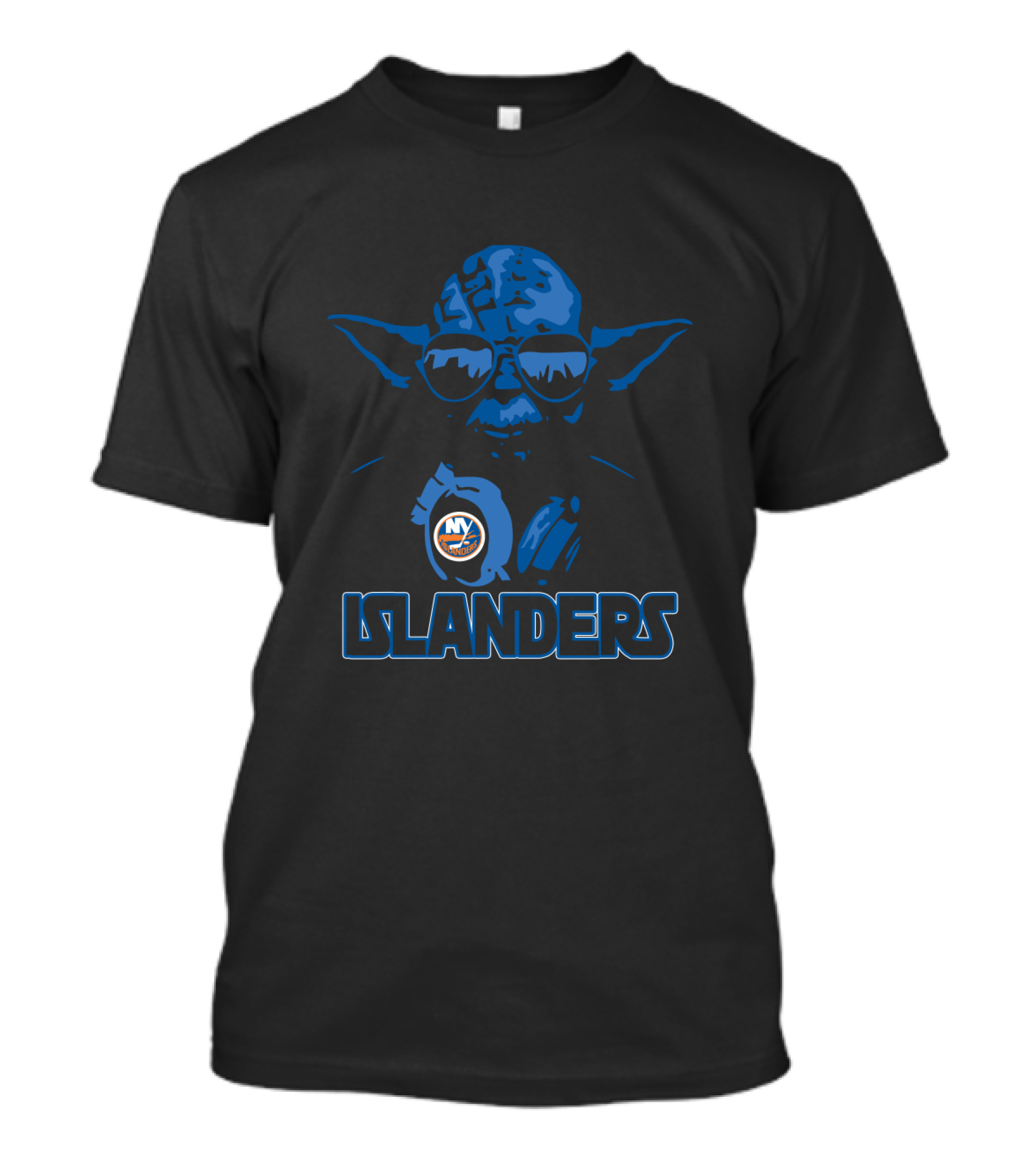 Yoda Star Wars New York Islanders Fans NY Islanders Logo Yoda T-Shirt