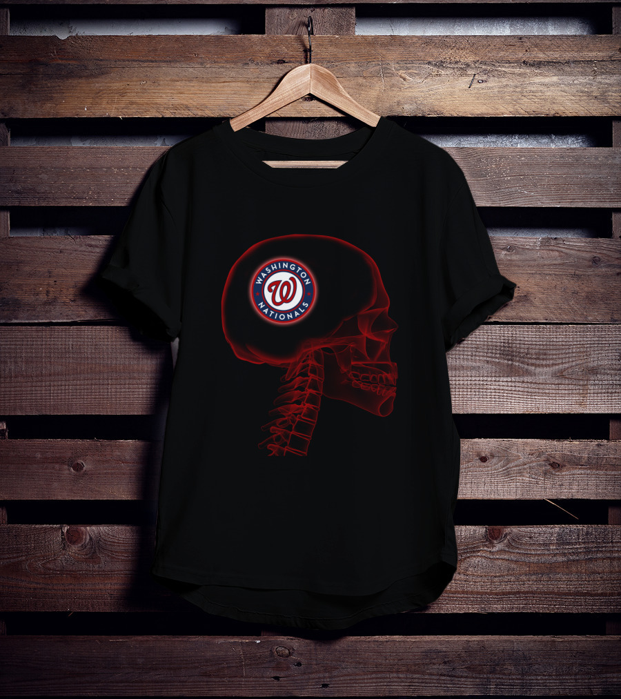 Washington Nationals Inside My Mind Logo X-Ray Skeleton Visualization T-Shirt