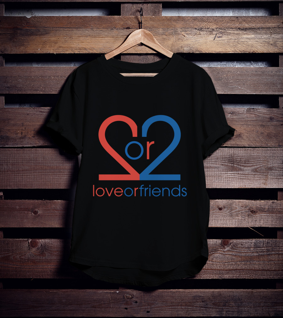 Loveorfriends Heart Symbol Text T-Shirt