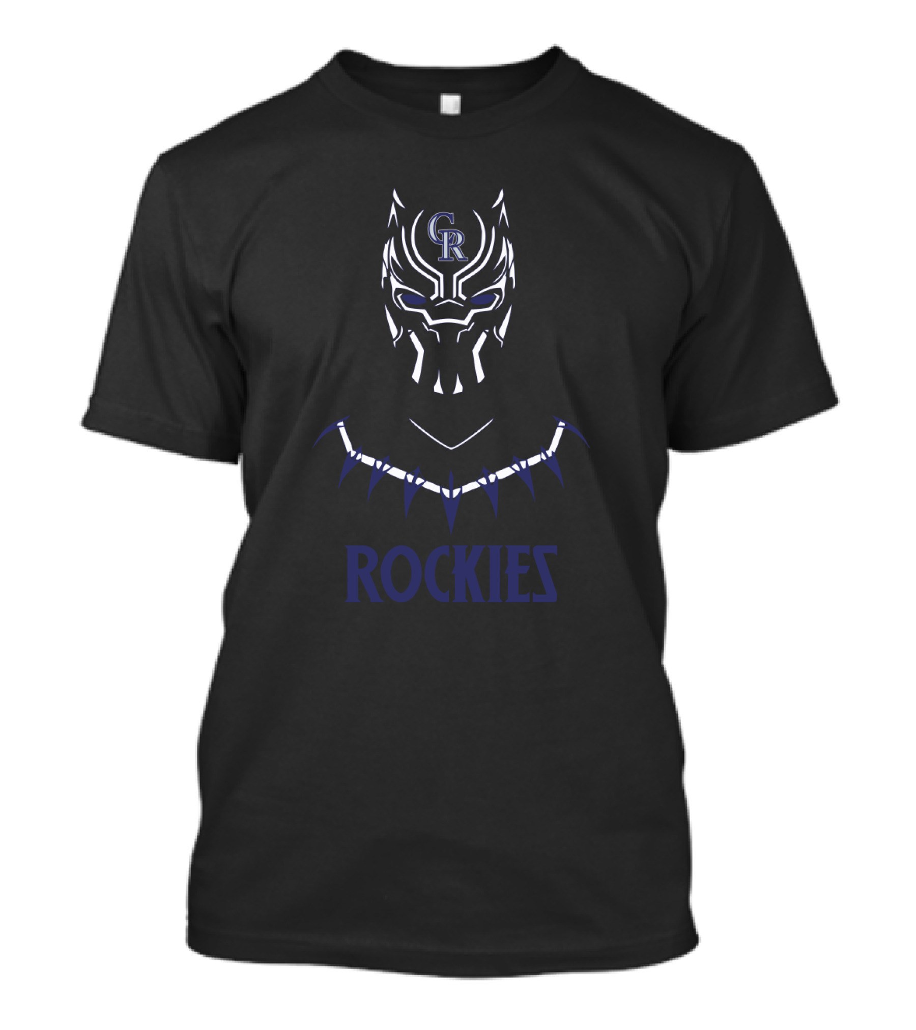 Black Panther Colorado Rockies Mashup Fans Comic T-Shirt