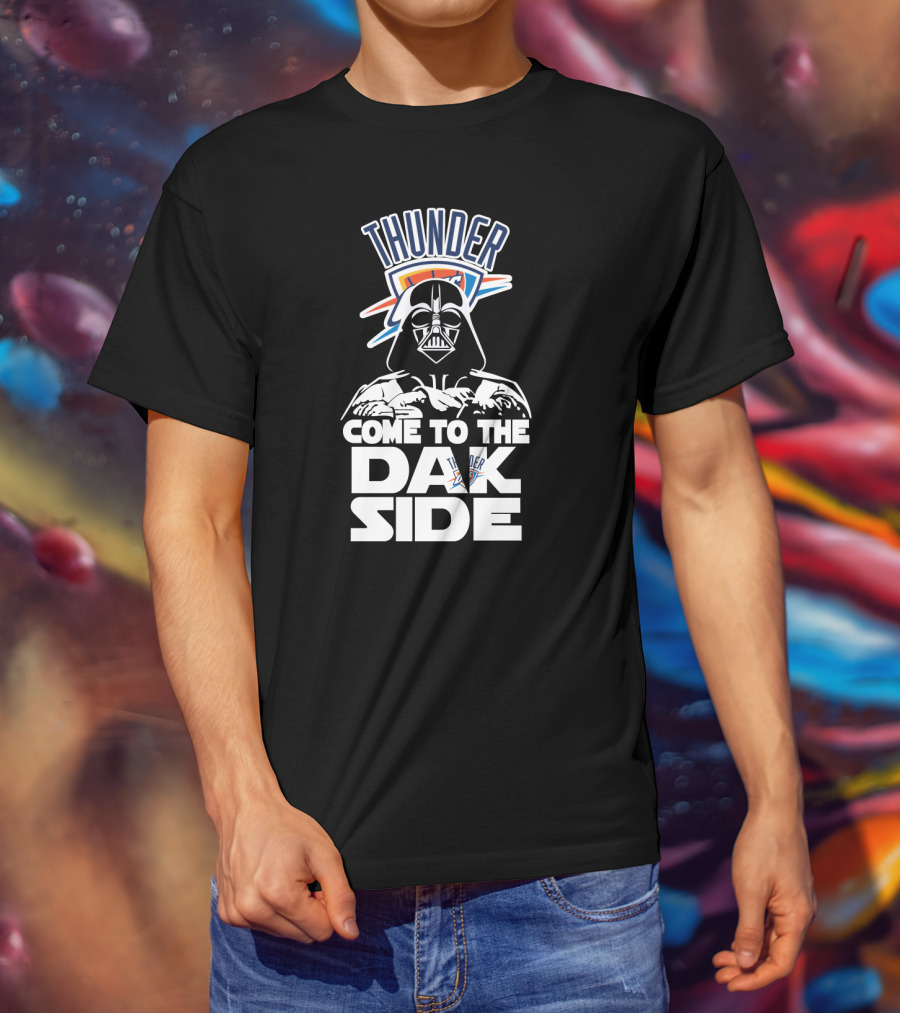 Thunder Come To The Dark Side Darth Vader Oklahoma City Fans T-Shirt