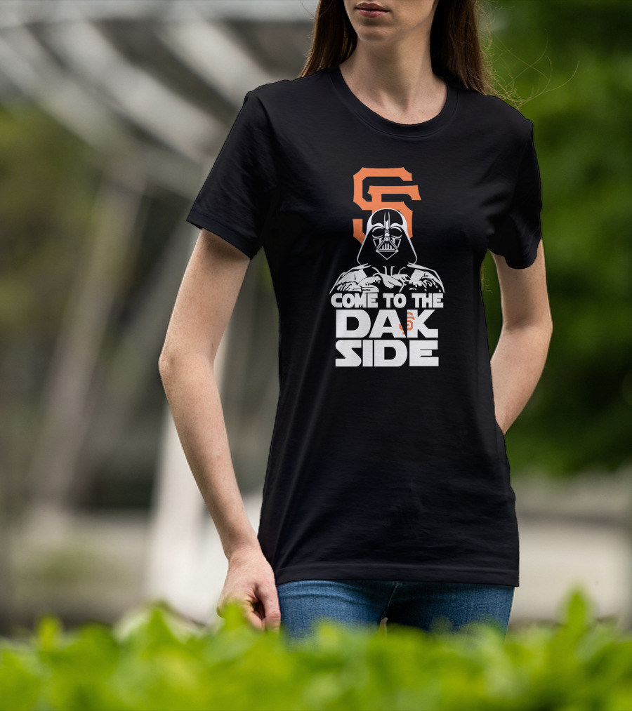 Come To The Dark Side Darth Vader San Francisco Giants Fans T-Shirt