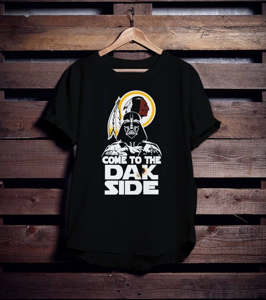 Come To The Dak Side Darth Vader Washington Redskins Fans T-Shirt