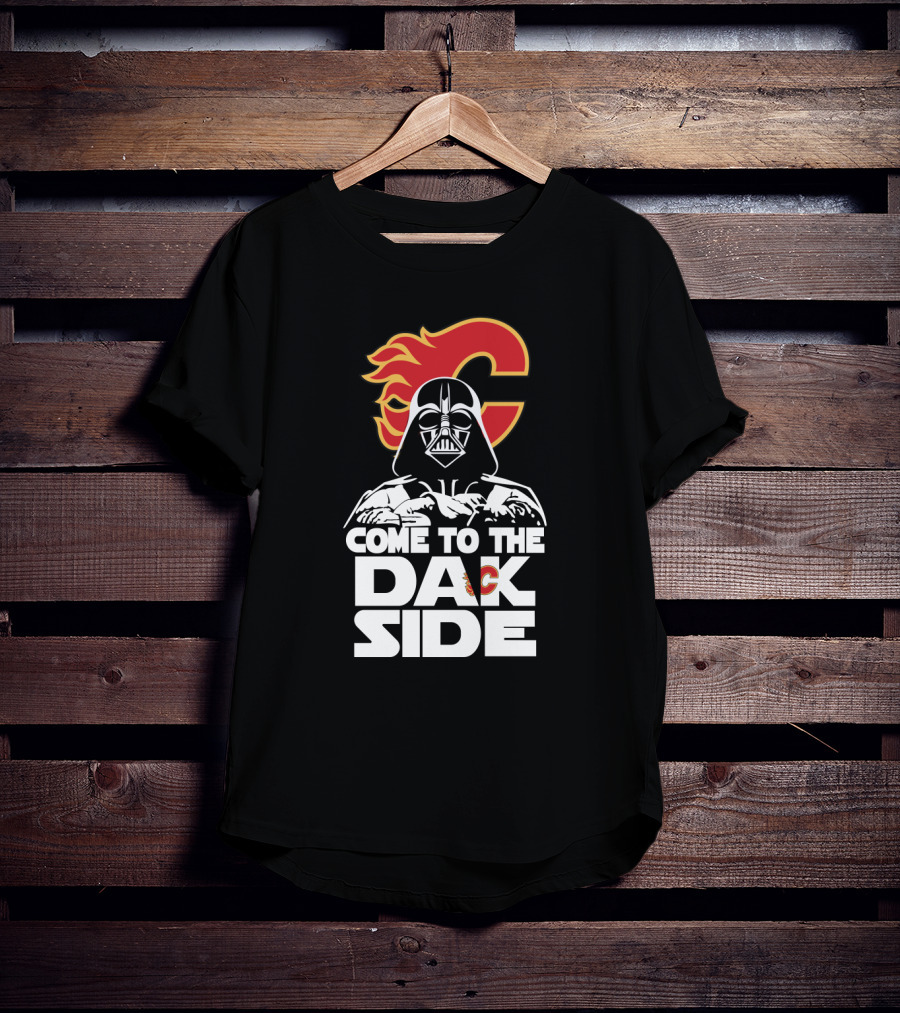 Come To The Dark Side Darth Vader Calgary Flames Fans T-Shirt