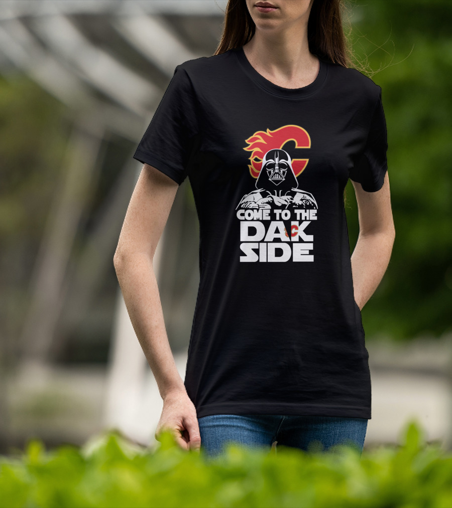 Come To The Dark Side Darth Vader Calgary Flames Fans T-Shirt