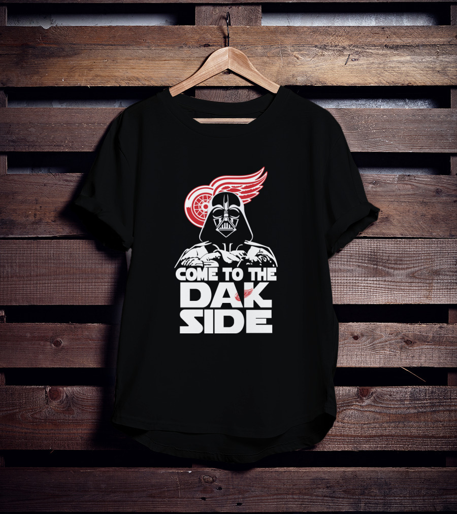 Darth Vader Come To The Dark Side Detroit Red Wings Fans T-Shirt