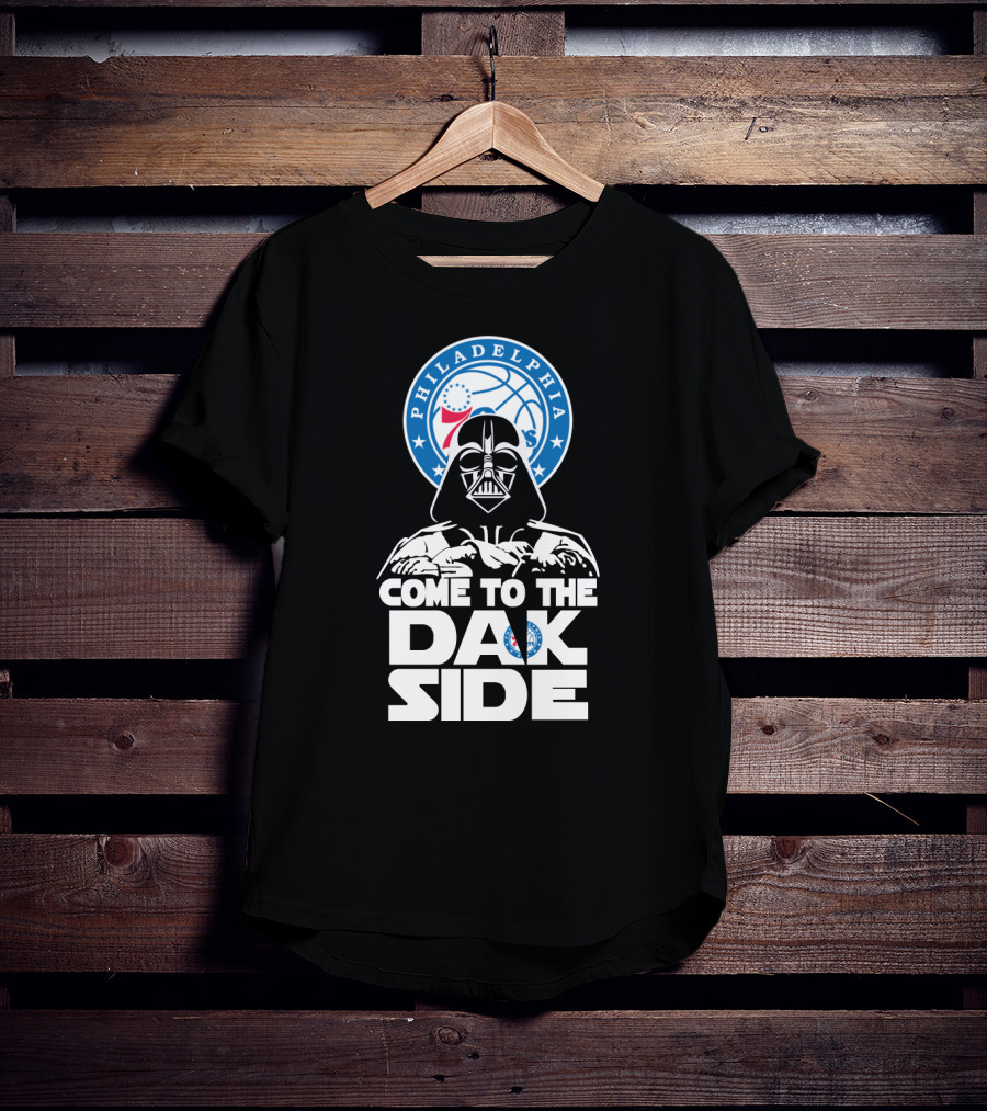 Darth Vader Come To The Dark Side Philadelphia 76ers Fans T-Shirt