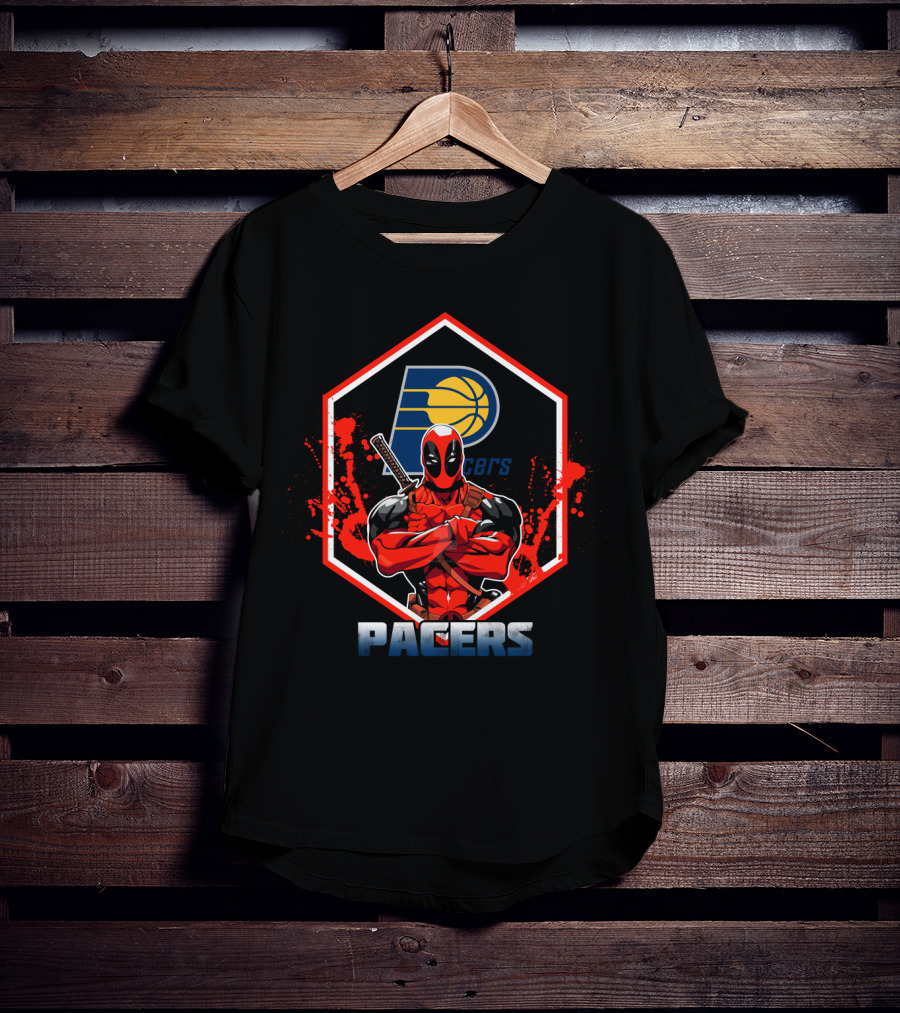Deadpool Indiana Pacers Logo Crossover T-Shirt