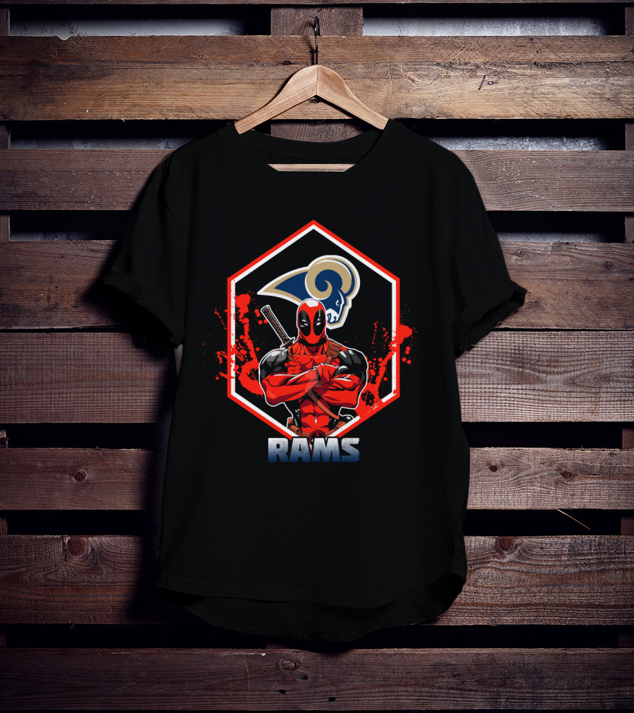 Deadpool Rams Fans Los Angeles Collaboration T-Shirt