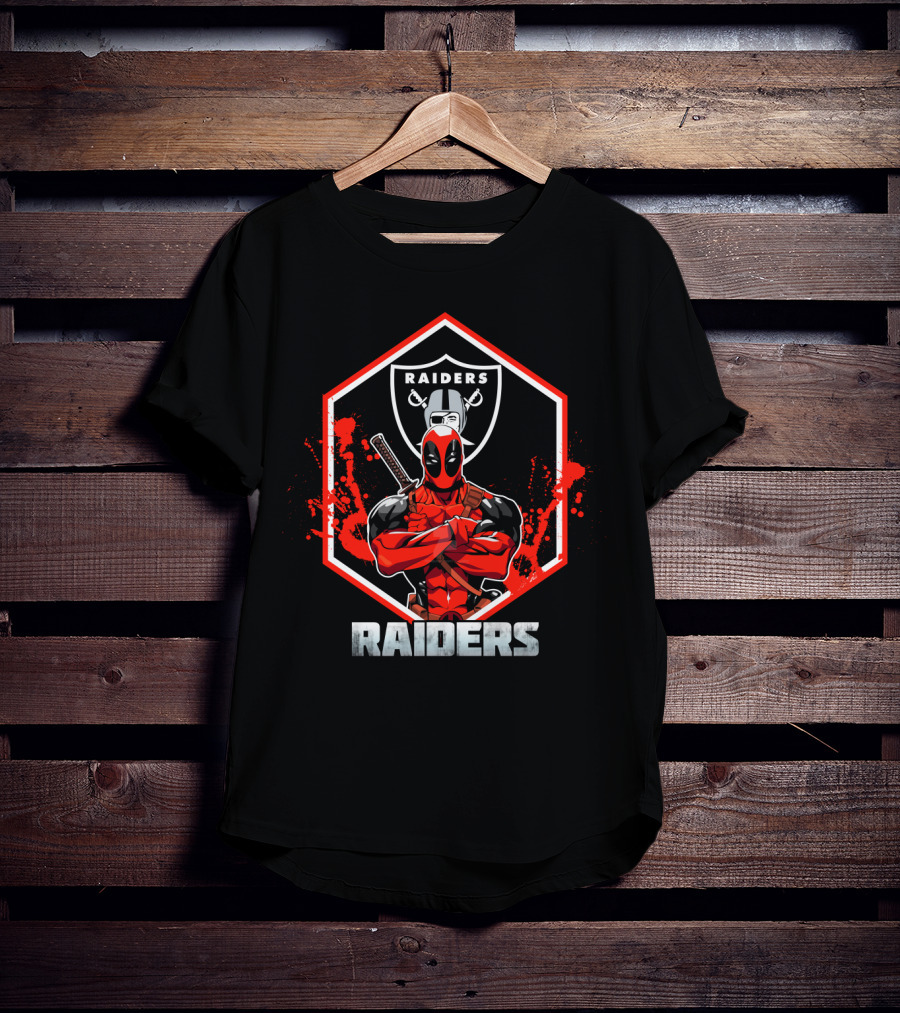 Raiders Deadpool Crossover For Oakland Fans T-Shirt