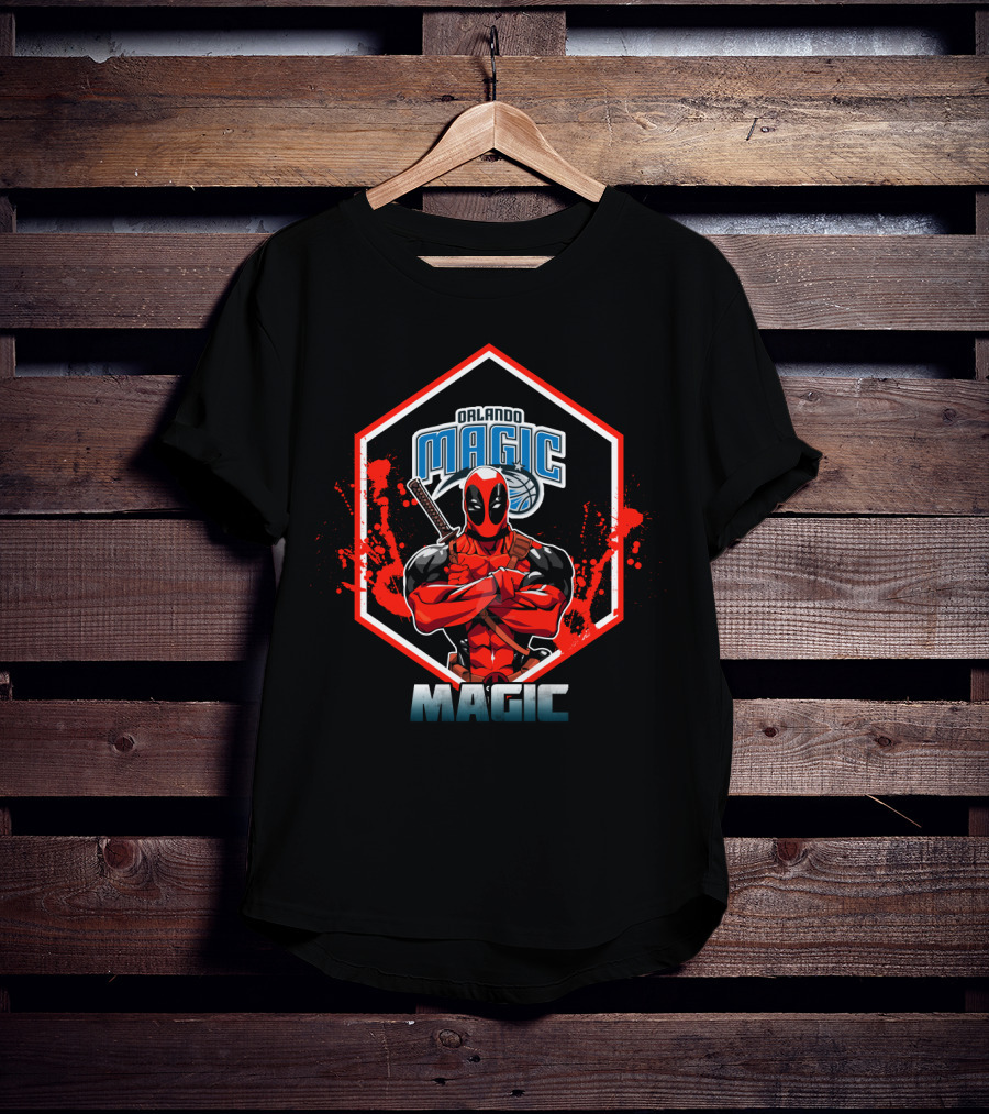 Orlando Magic Nba Deadpool Crossover Fan T-Shirt