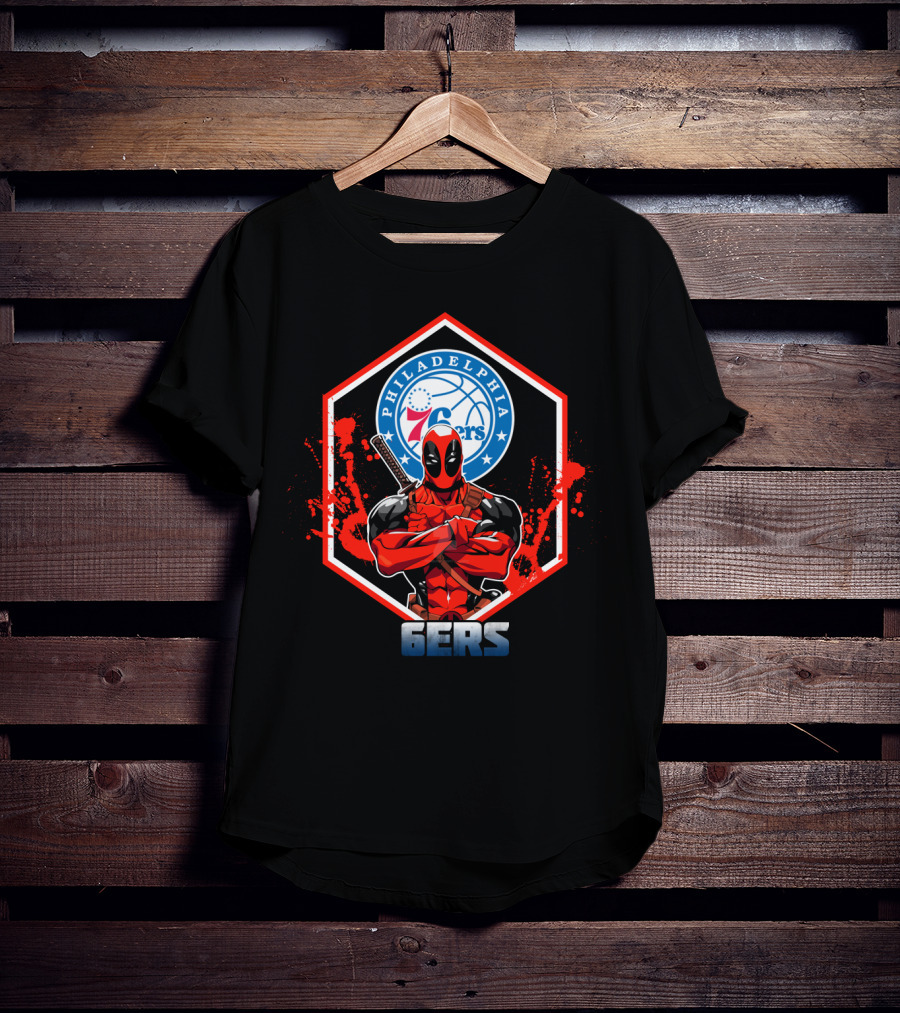 Deadpool Philadelphia 76ers Fans 6Ers Basketball T-Shirt