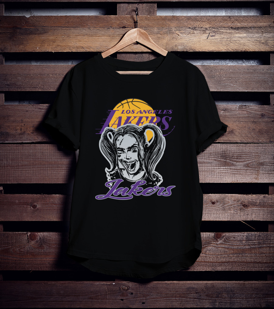 Los Angeles Lakers Harley Quinn Basketball Fusion T-Shirt