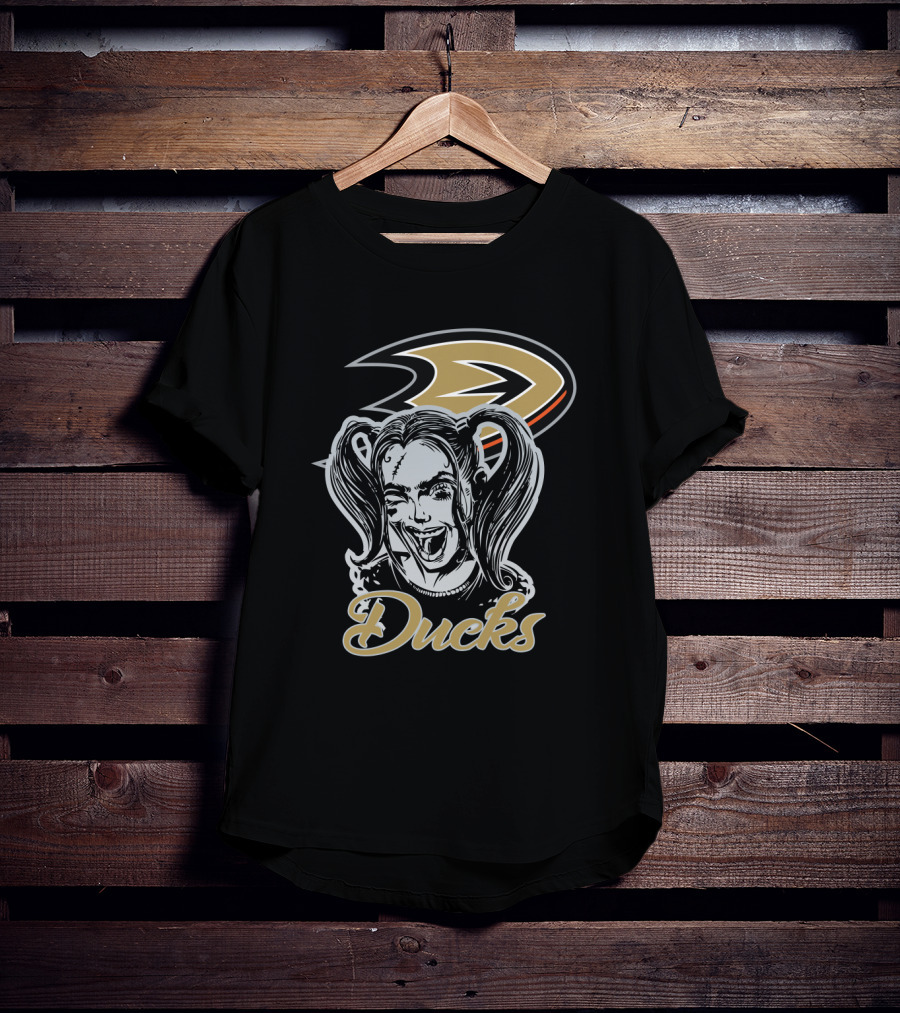 Harley Quinn And Anaheim Ducks Fans T-Shirt