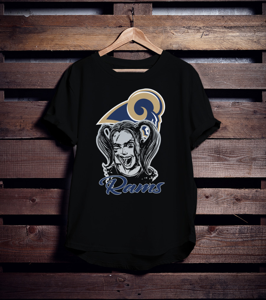 Harley Quinn Los Angeles Rams Fans T-Shirt