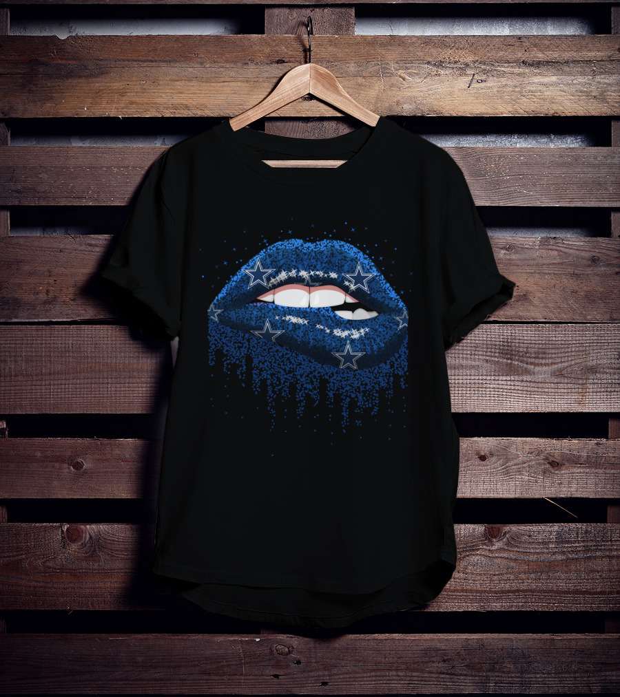Dallas Cowboys Lips Stars Fan T-Shirt
