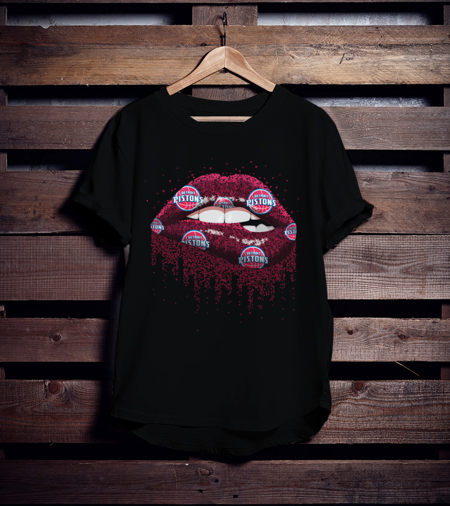 Detroit Pistons Lips Fan Spirit T-Shirt