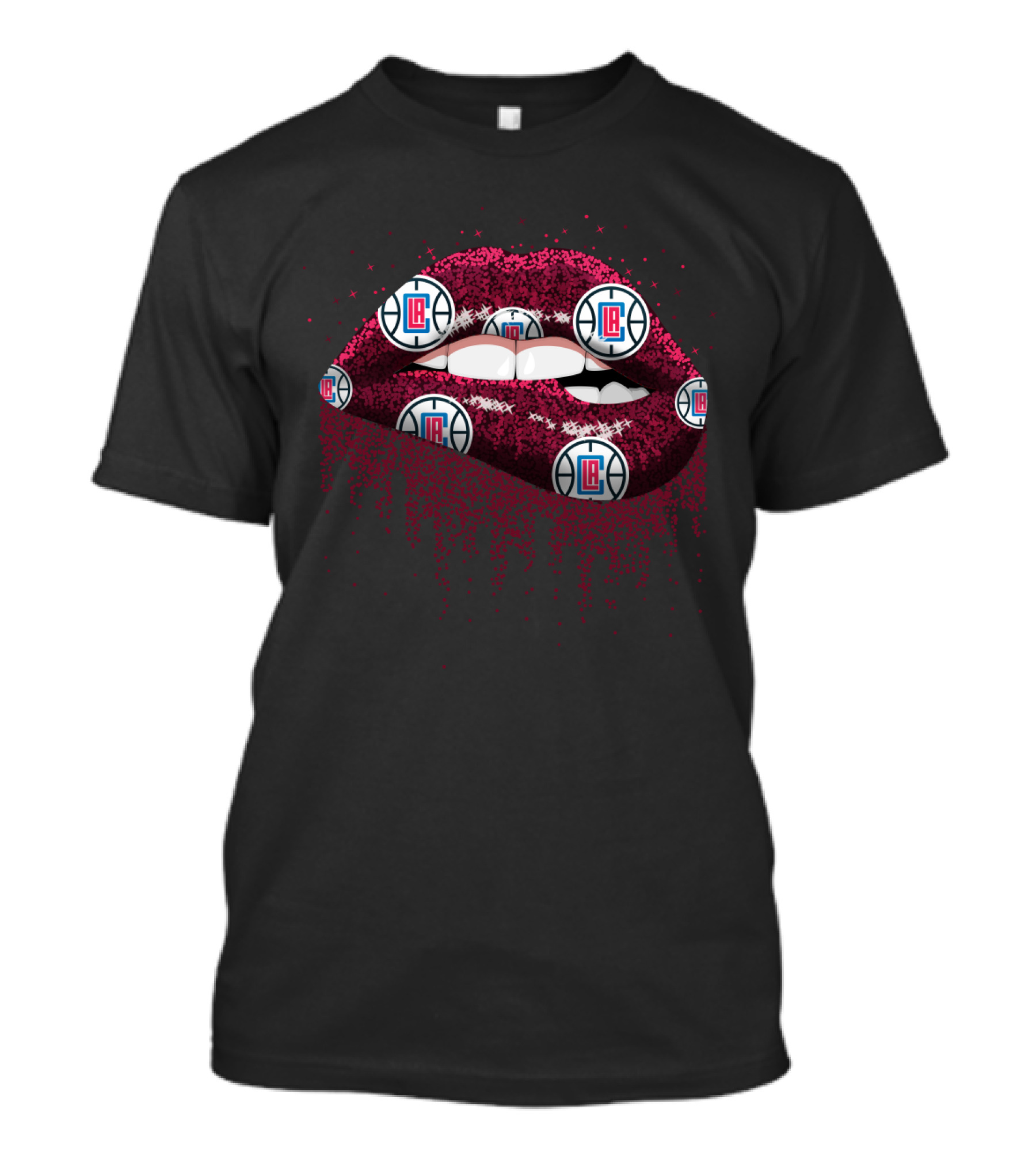 La Clippers Lips Basketball Fans T-Shirt