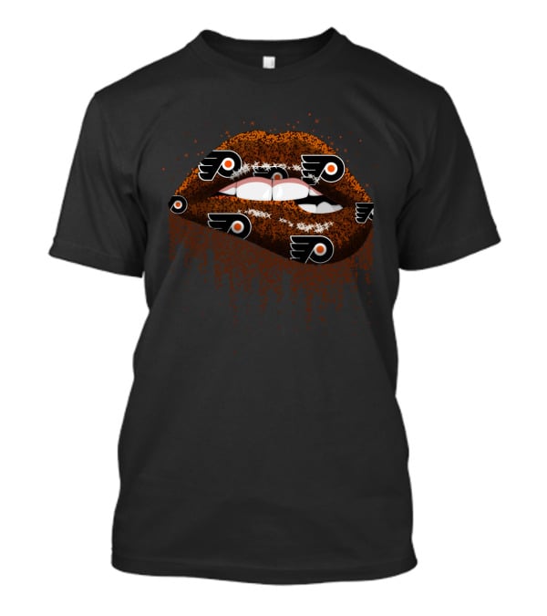 Philadelphia Flyers Glitter Lips Fan T-Shirt