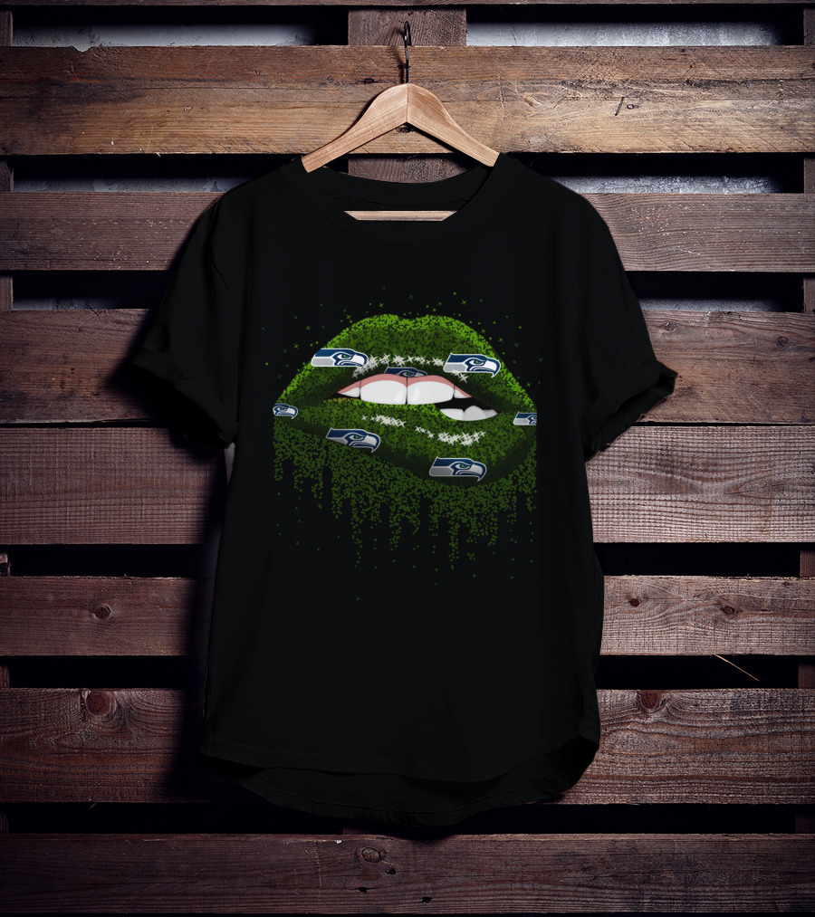 Seattle Seahawks Lips Fan Gear T-Shirt