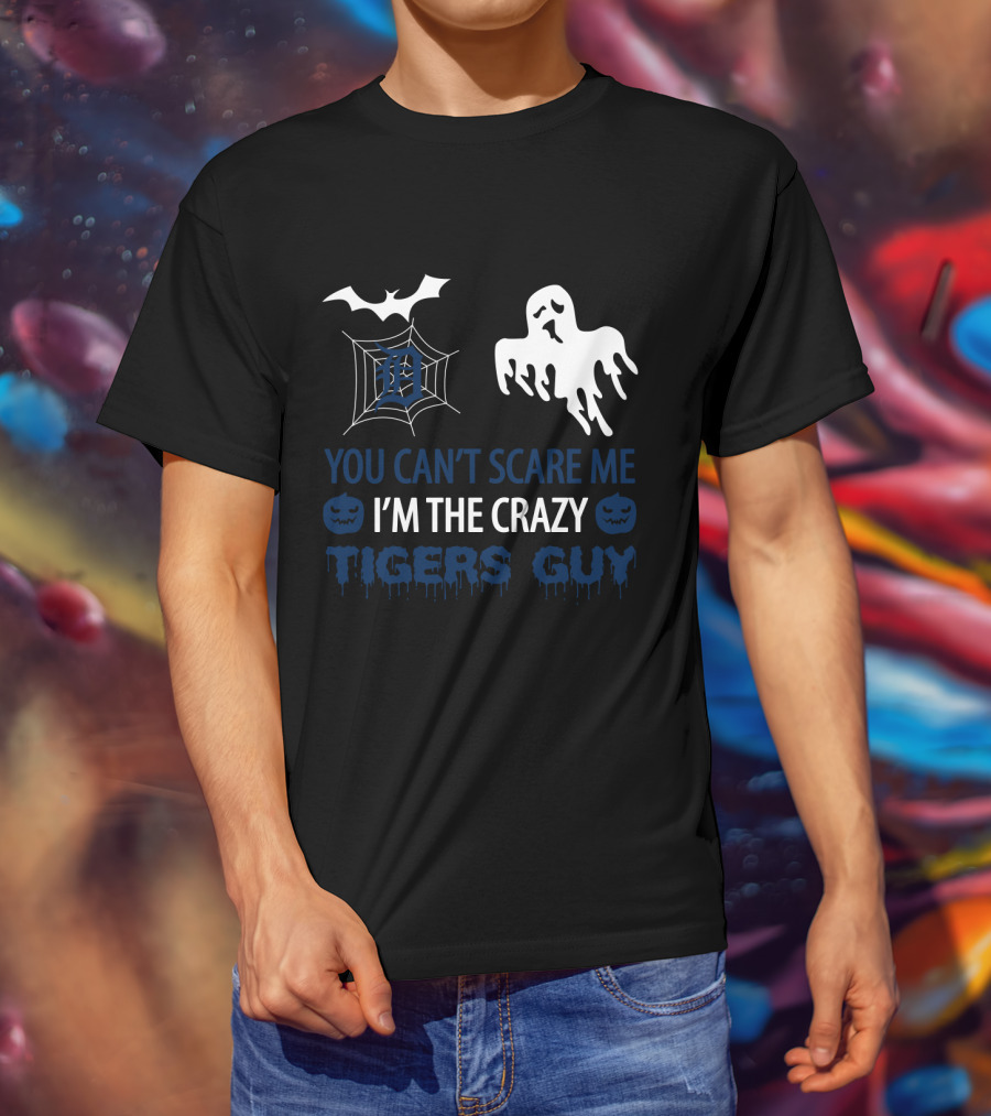 You Can't Scare Me I'm The Crazy Tigers Guy Halloween Ghost Bat Web T-Shirt