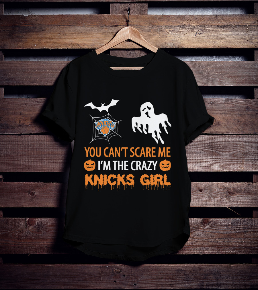 You Can’t Scare Me Ghost Bat New York Knicks Girl T-Shirt