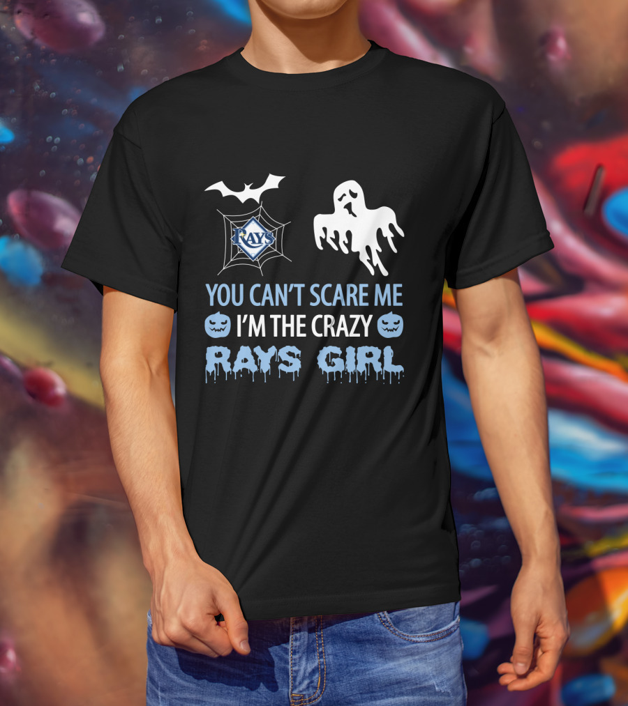 You Can't Scare Me I'm The Crazy Rays Girl Halloween Tampa Bay T-Shirt