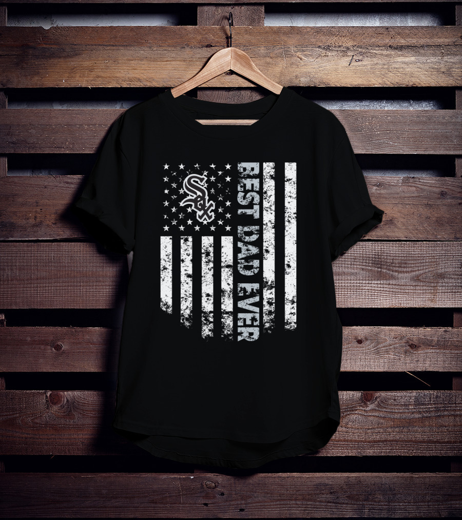 Chicago White Sox Best Dad Ever American Flag Design Sox T-Shirt