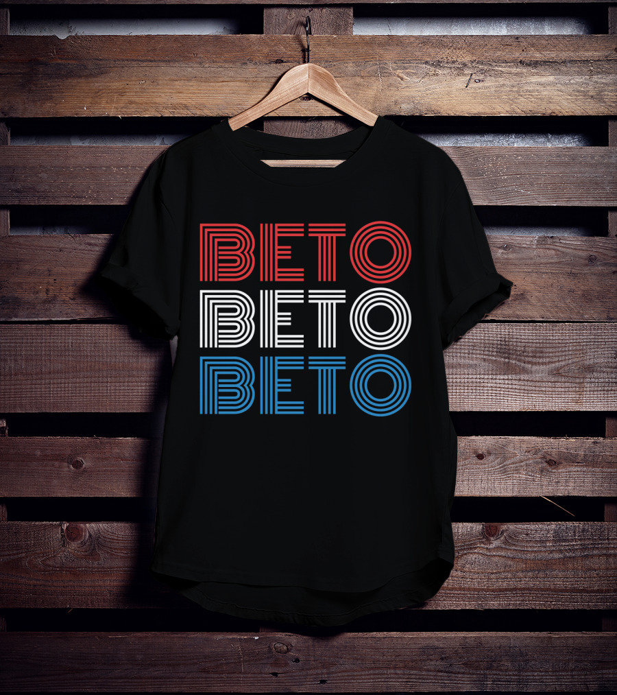 Beto Red White Blue Election Campaign Retro Stripes T-Shirt