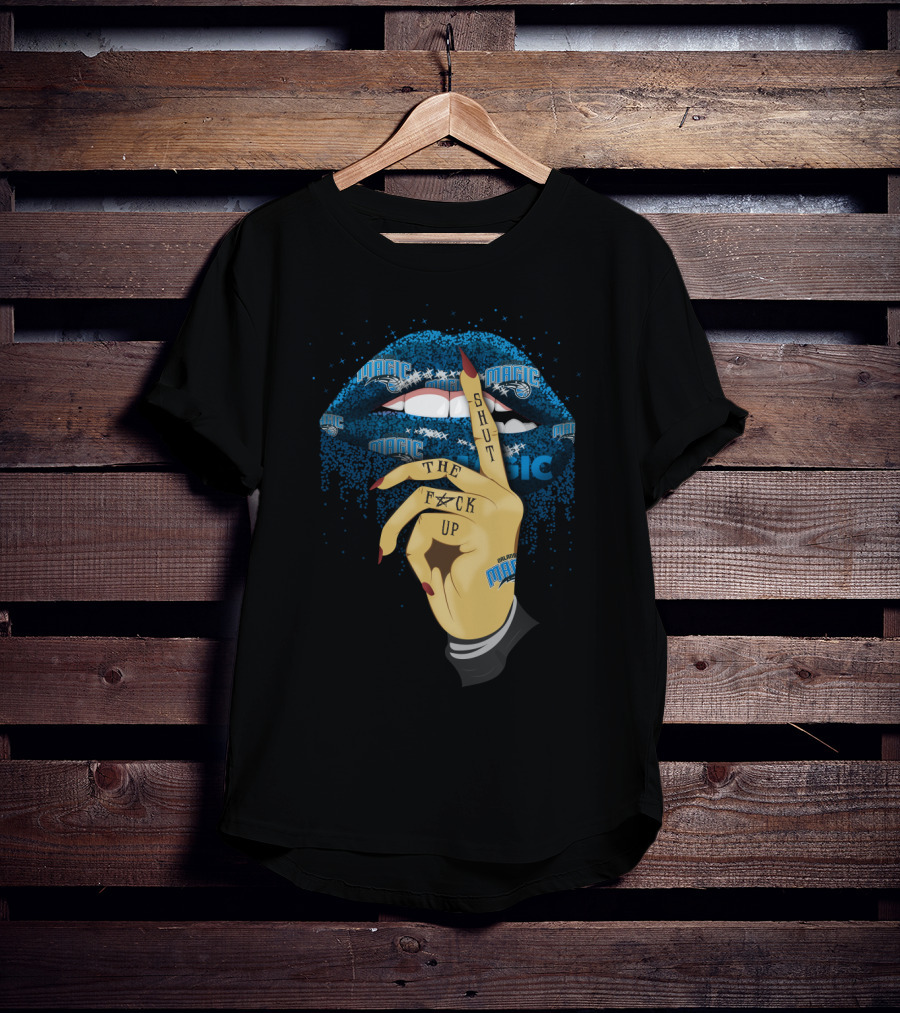 Shut Up Lip Orlando Magic Fans Magic Typography T-Shirt