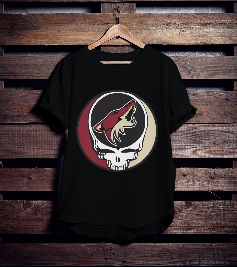 Grateful Dead Arizona Coyotes Logo Skull T-Shirt