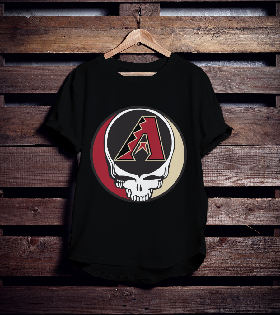 Arizona Diamondbacks Grateful Dead Skull Design For Fans T-Shirt