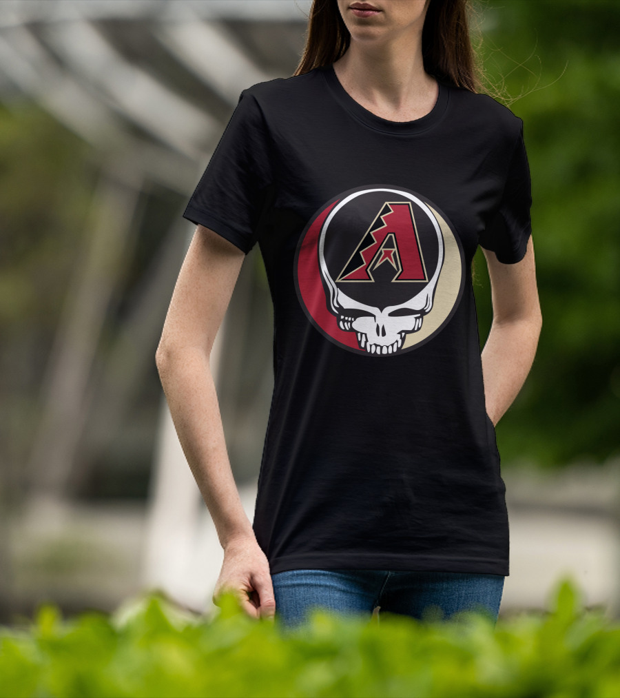 Arizona Diamondbacks Grateful Dead Skull Design For Fans T-Shirt