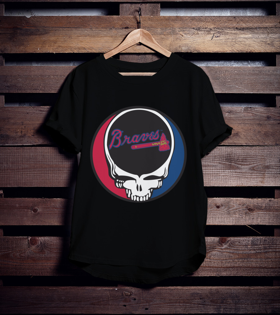 Braves And Grateful Dead Iconic Skull Logo Mashup T-Shirt