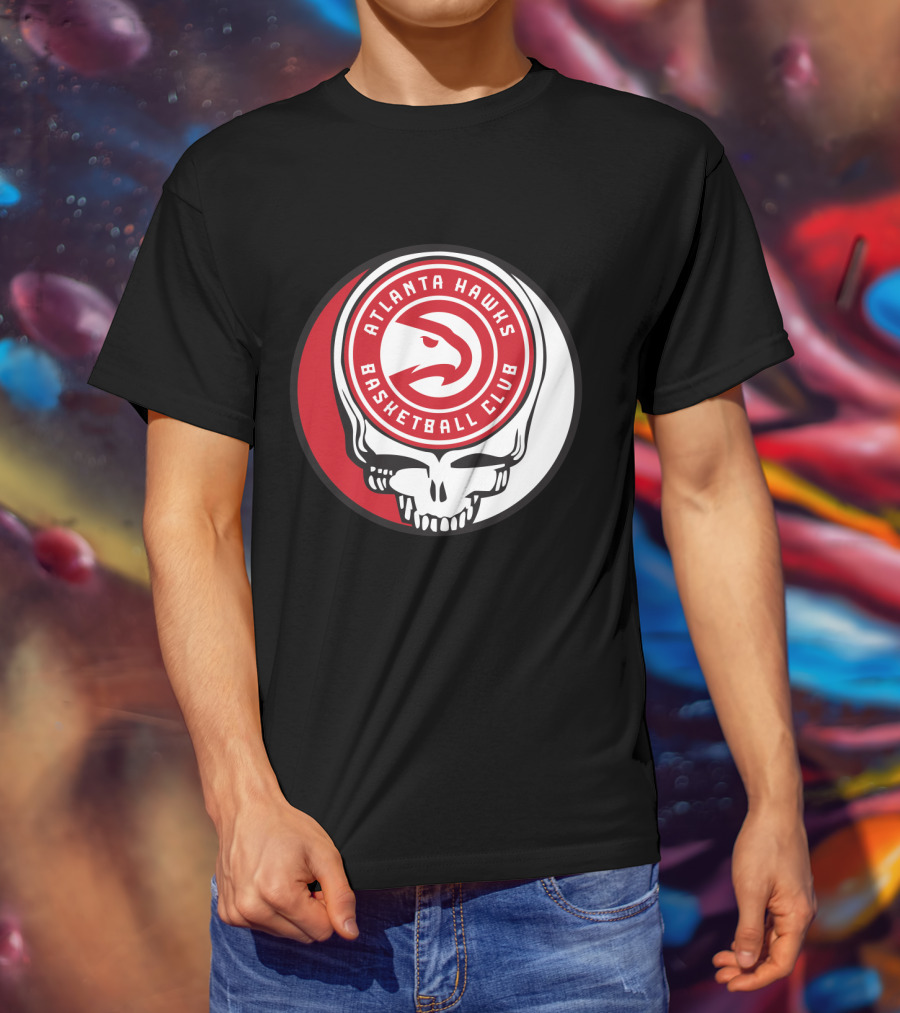 Atlanta Hawks Basketball Club Grateful Dead Skull T-Shirt