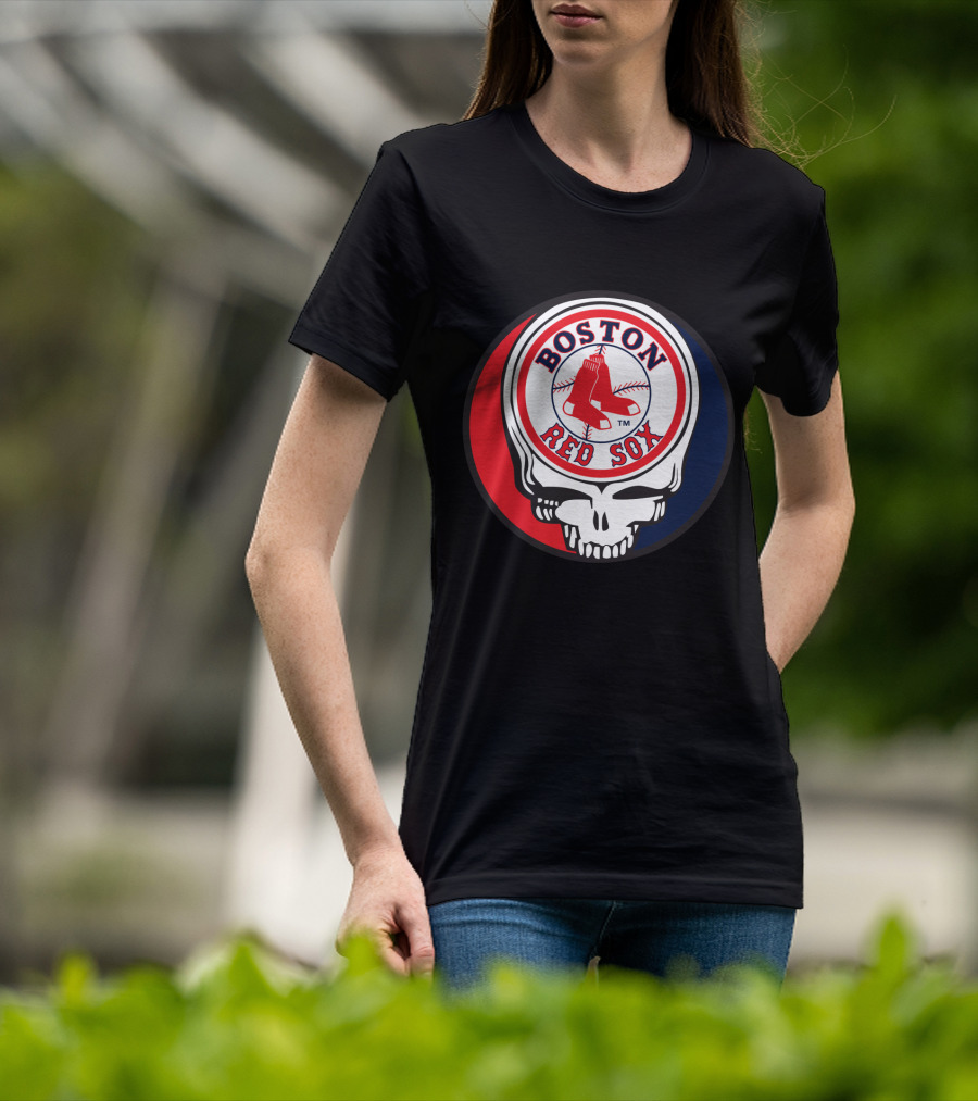 Boston Red Sox Skull Logo Grateful Dead Fans Baseball Teams T-Shirt