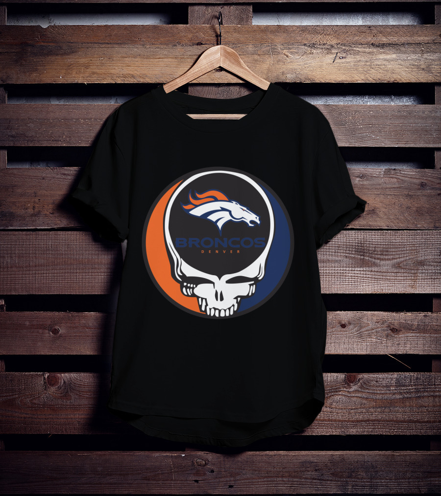 Grateful Dead Broncos Denver Skull T-Shirt