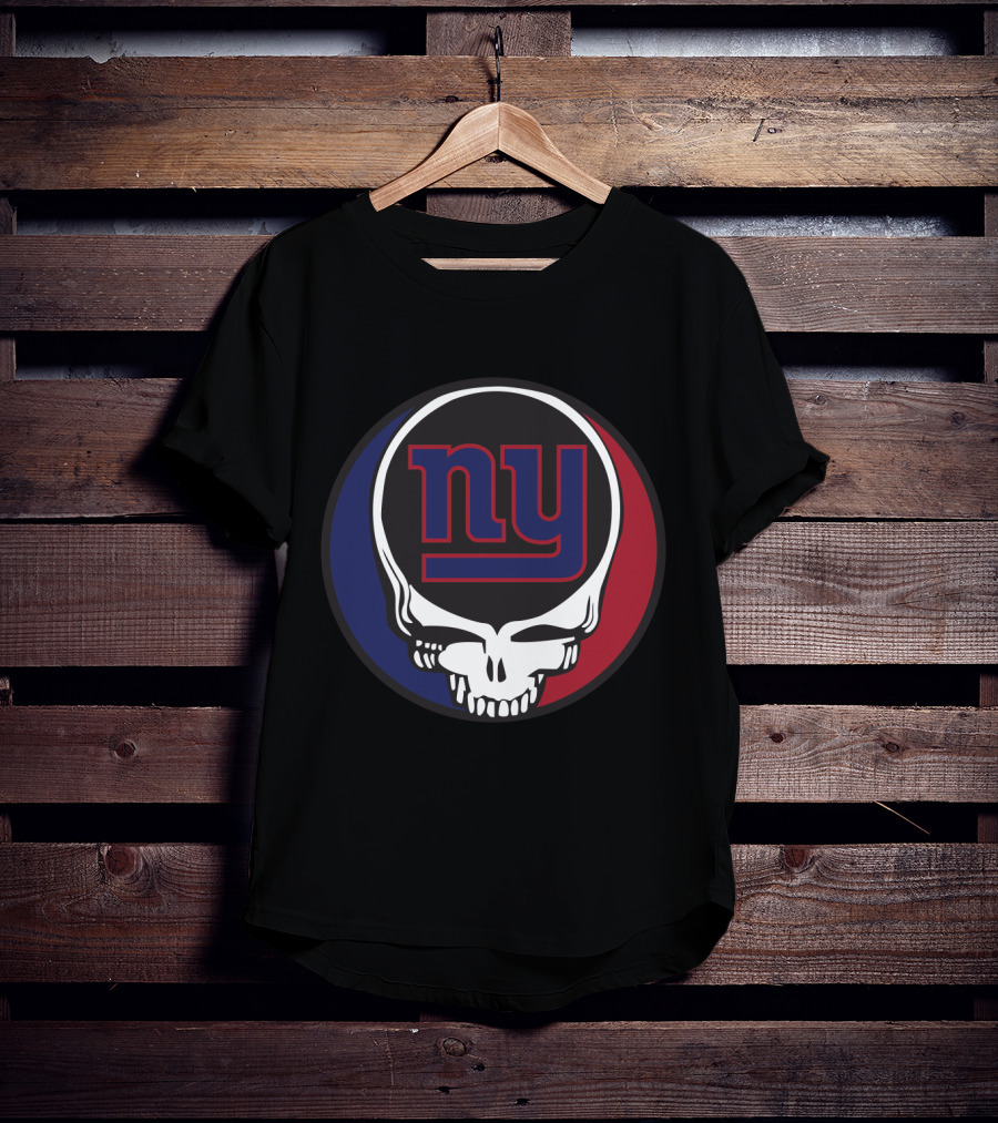 Grateful Dead New York Giants Skull Logo Fusion For Fans T-Shirt