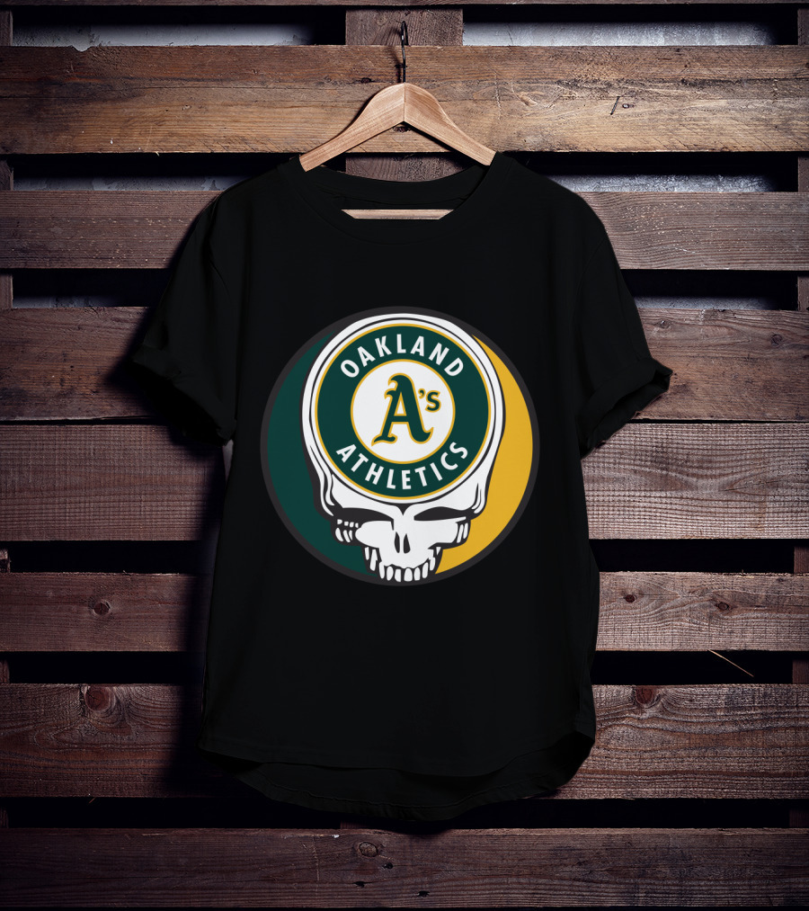 Oakland Athletics Skull Logo Grateful Dead Fan T-Shirt
