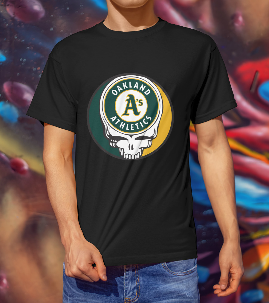 Oakland Athletics Skull Logo Grateful Dead Fan T-Shirt