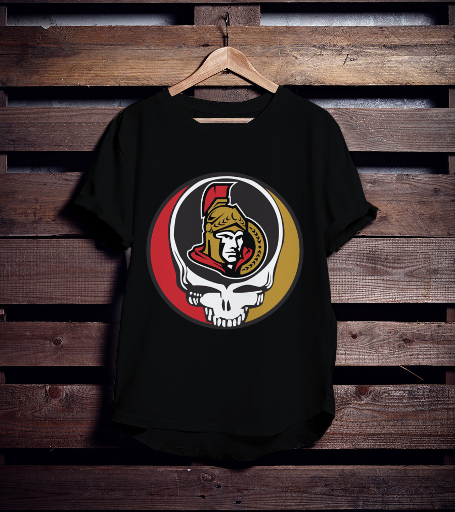 Ottawa Senators Fans Grateful Dead Skull T-Shirt