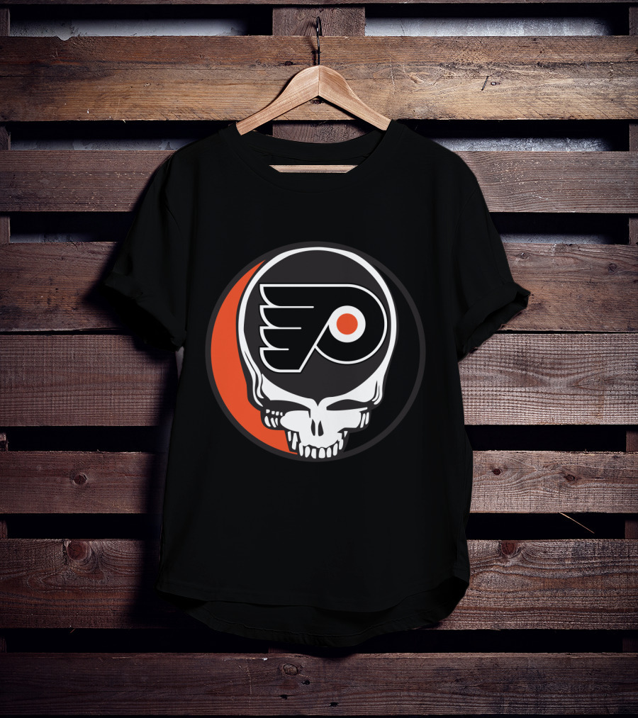 Philadelphia Flyers Grateful Dead Skull T-Shirt