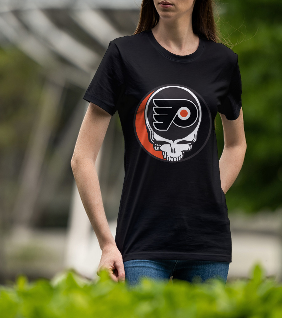 Philadelphia Flyers Grateful Dead Skull T-Shirt