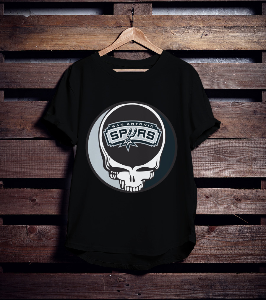 San Antonio Spurs Grateful Dead Skull T-Shirt