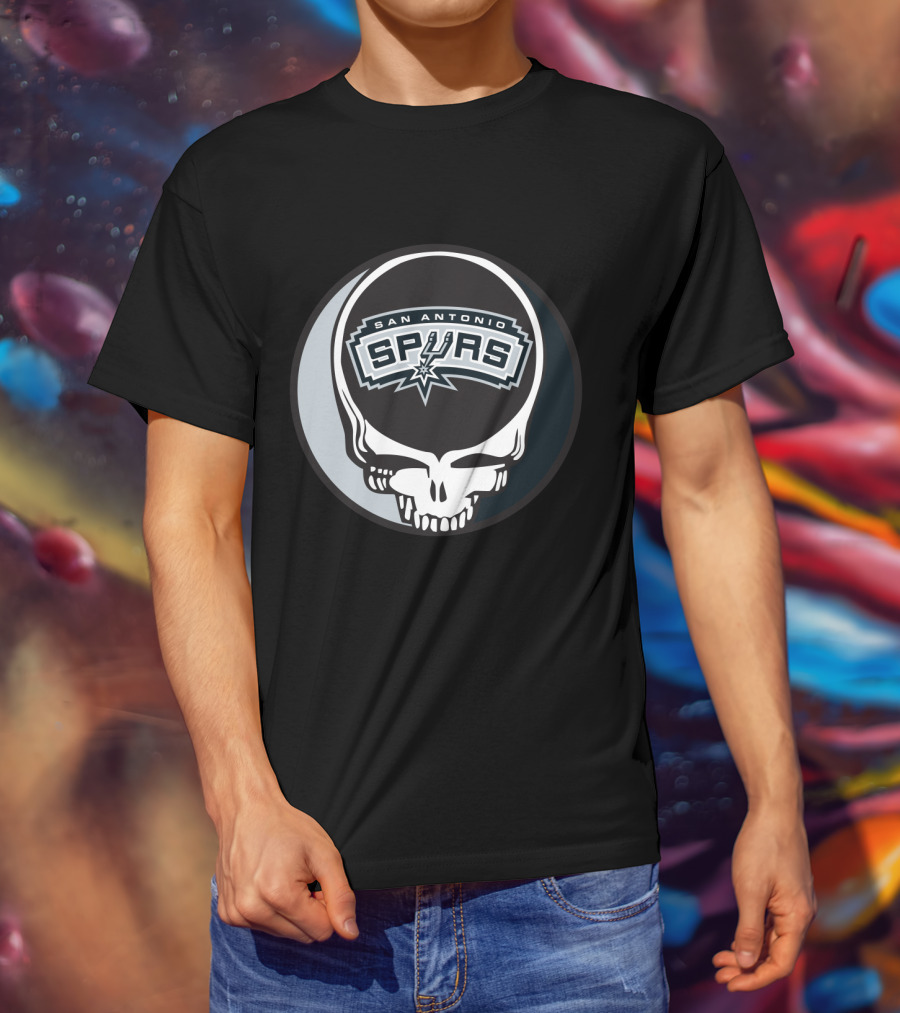 San Antonio Spurs Grateful Dead Skull T-Shirt