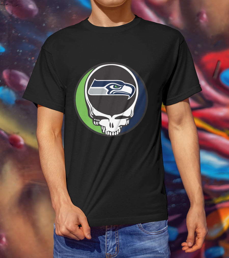 Grateful Dead Seattle Seahawks Skull T-Shirt