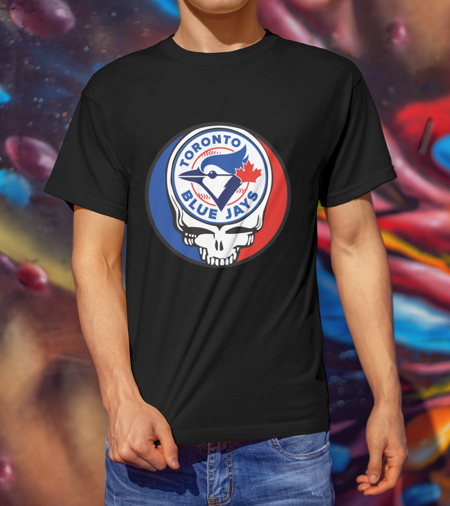 Toronto Blue Jays Grateful Dead Fan Logo Fusion T-Shirt