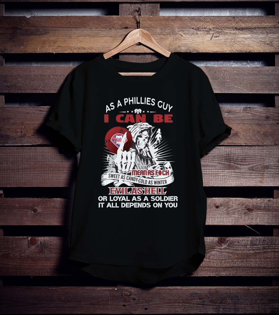 Philadelphia Phillies Grim Reaper Loyalty Depends On You Fan T-Shirt