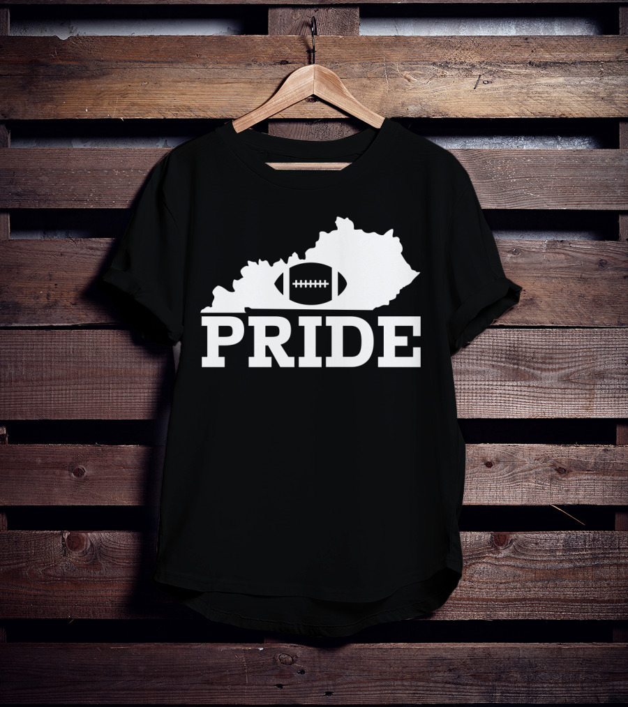 Kentucky State Outline Football Pride T-Shirt