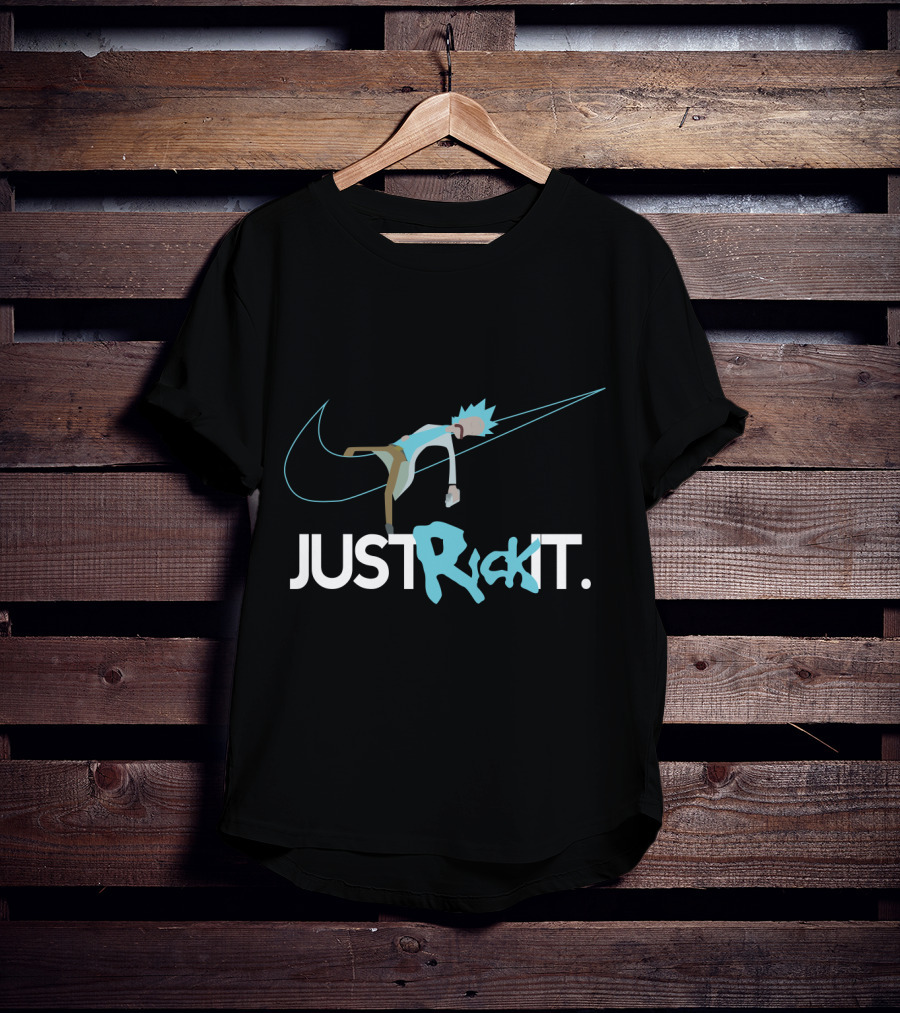 Rick And Morty Just Rick It Swoosh Spoof T-Shirt